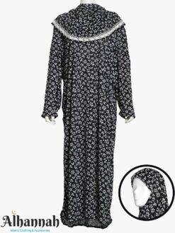 1 Piece Prayer Outfit in Black Daisy Print ps689