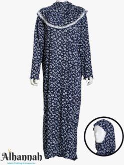 1 Piece Prayer Outfit in Navy Blue Daisy Print ps688