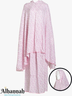 2 Piece Prayer Outfit in Pink Leaf Print ps685