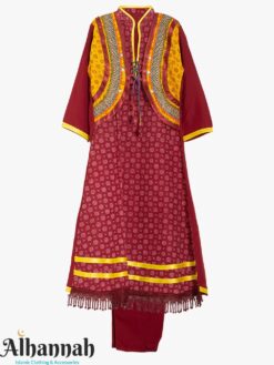 Girls Maroon Salwar Kameez with Lace Up Front ch625