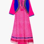 Girls Pink Salwar Kameez with Lace Up Front ch624