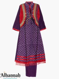 Girls-Purple-Salwar-Kameez-with-Lace-Up-Front-ch623